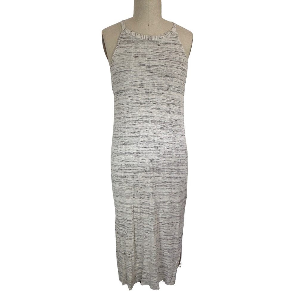 Splendid XL Cream and Gray Midi Dress Athlesure Ribbed Lined